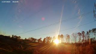 2023 Beautiful Sky Time Lapse 7am - 6pm EST Awesome Sunset Cloud Formations Contrails 4K