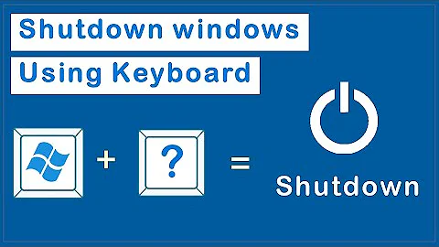how to Shutdown the computer using keyboard shortcuts