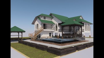 Archicad training modern tradisional house 3D modelling Final Part