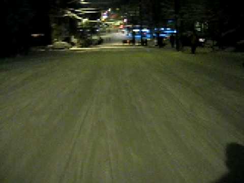 Skiing Queen Anne Ave - Seattle Snow 2008