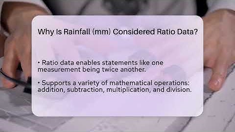 Why Is Rainfall (mm) Considered Ratio Data? - The Friendly Statistician