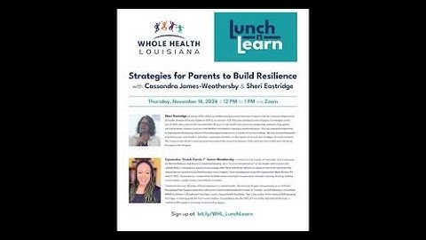 The Parent-Child Relationship as a Space for Healing | November 2024 Lunch n Learn