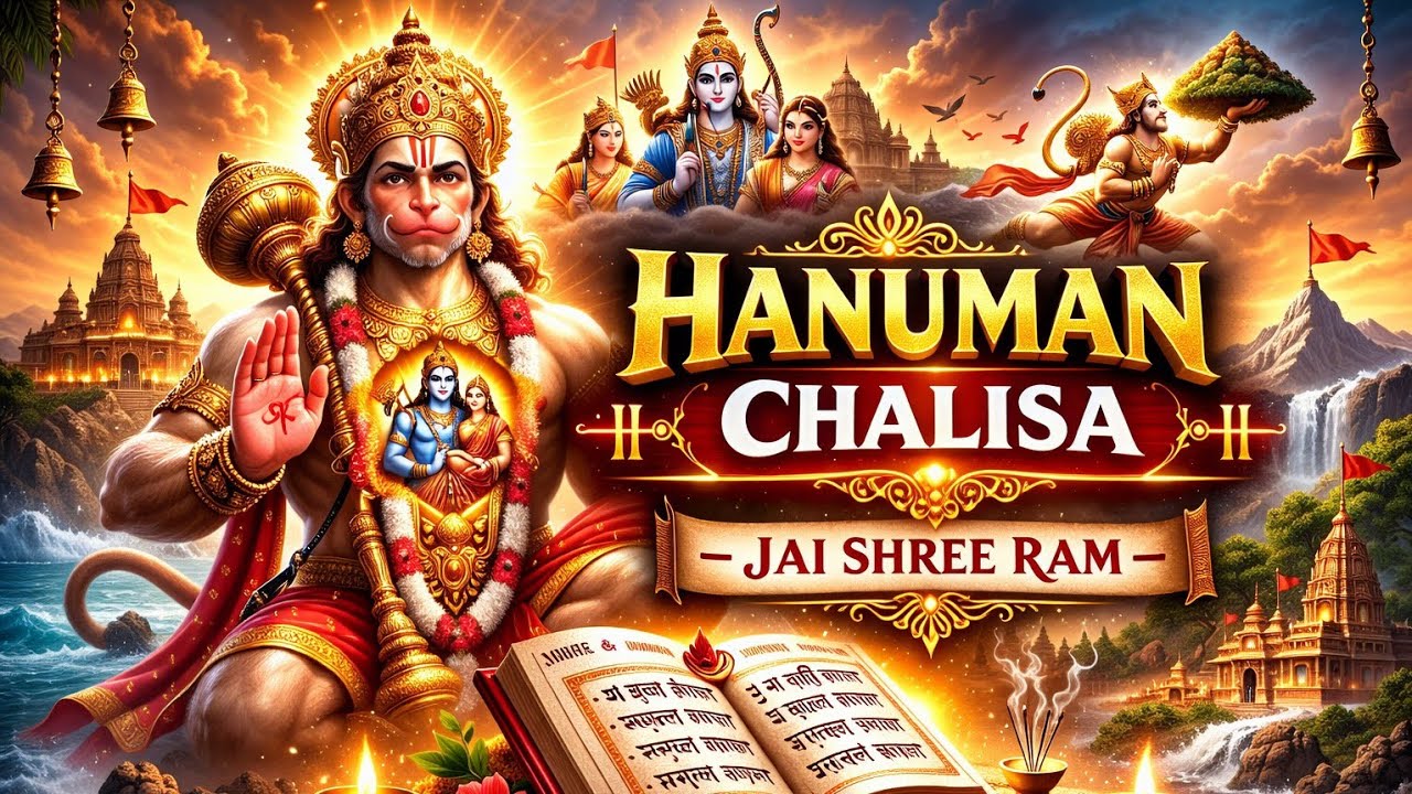 #HanumanChalisa हनुमान ज्ञान गुण सागर।जय कपीस तिहुँ लोक उजागर॥राम दूत अतुलित बल धामा 