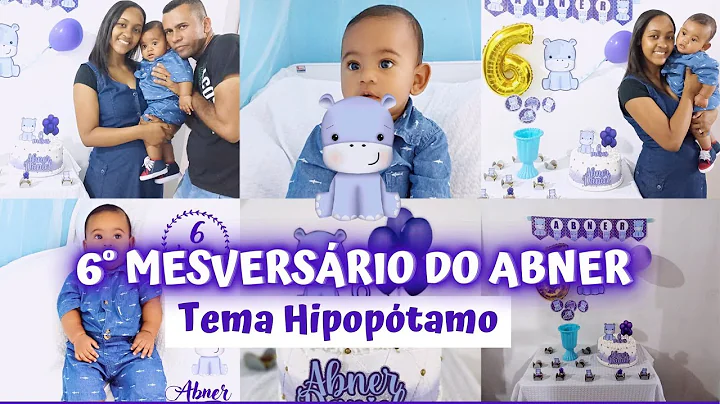 Vlog do 6 mesversrio do meu beb - Tema Hipoptamo