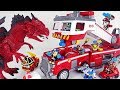 Dinosaur appeared in the volcano! Paw Patrol Ultimate Rescue transform Fire Truck! Go! #DuDuPopTOY