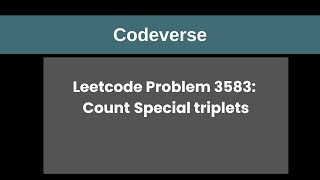 Problem 3583: Count Special Triplets