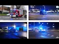 Versneller brandweer ambulance en onopvallende politie met spoed in dordrecht