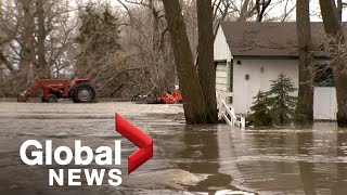 Severe flooding hits southern Manitoba forcing people out of homes