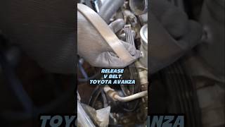 RELEASE V BELT TOYOTA AVANZA #vbelt #fanbelt #remove #replacement #toyotaavanza #automobile