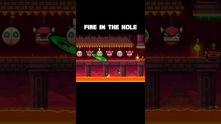 Dash but Fire in the Hole | Geometry Dash 2.2 #fireinthehole #shorts