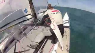 Thomas Zajac and Tanja Frank Nacra 17 Action in Santander