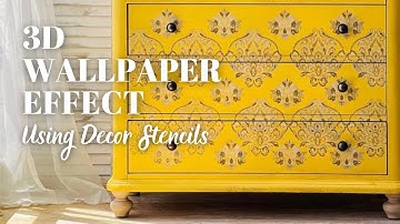 How To Create A 3D Wallpaper Effect With Stencils And Paste! #stenciling #homedecorideas