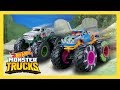 Monster Trucks vs. Colossal Boulders! The Ultimate Race Interference! | Monster Trucks | Hot Wheels