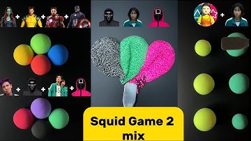 Squid game 2| Guess the mixed color| Satisfying Color Mixing