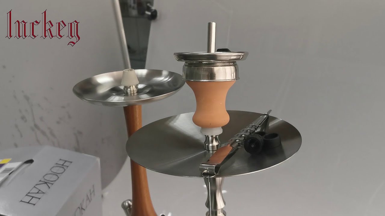 Display of Stainless steel hookah from Germany of luckeg