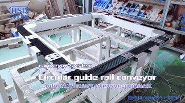 Circular guide rail conveyor system, customized automated rotary conveyor equipment