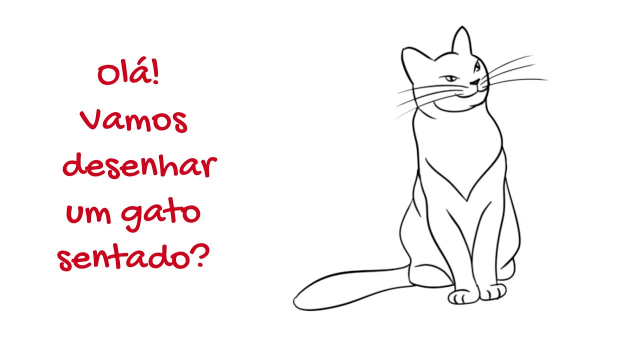 Tutorial De Desenho. Passo A Passo Desenhando Um Gato. Fácil De