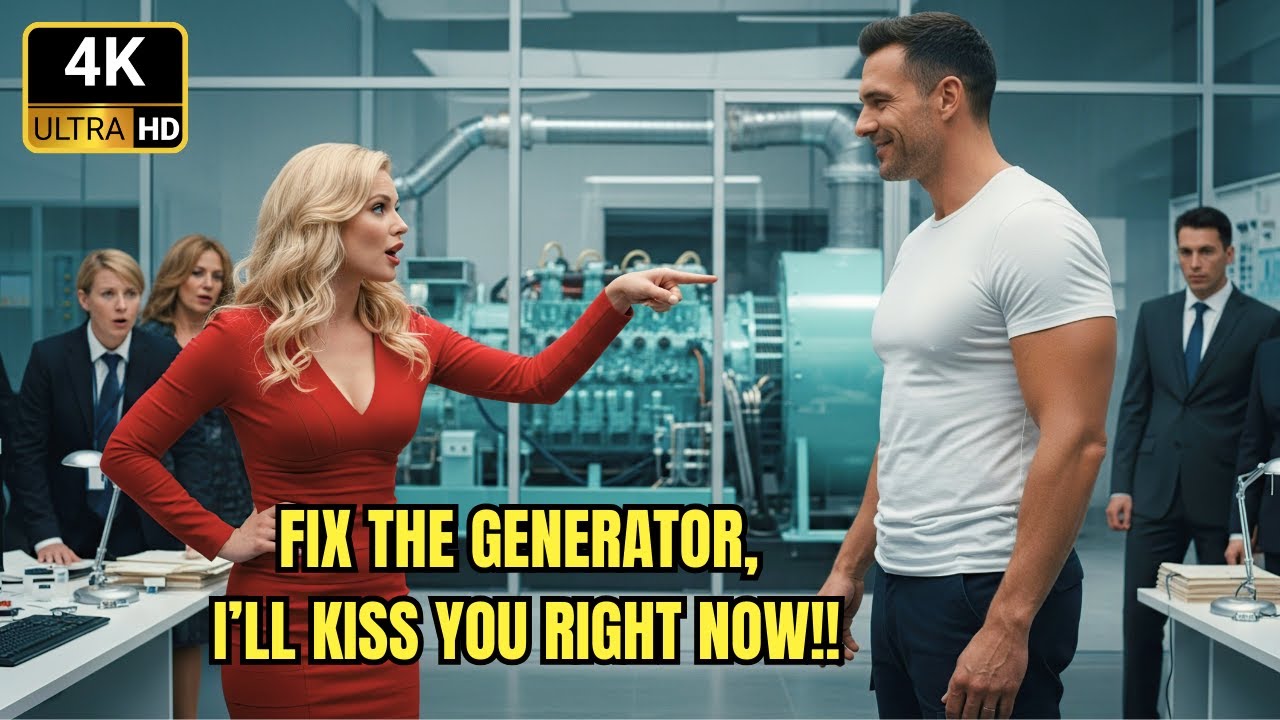 CEO Challenged the Single Dad in Front of Her Team — “Fix the Generator, I’ll Kiss You Right Now”