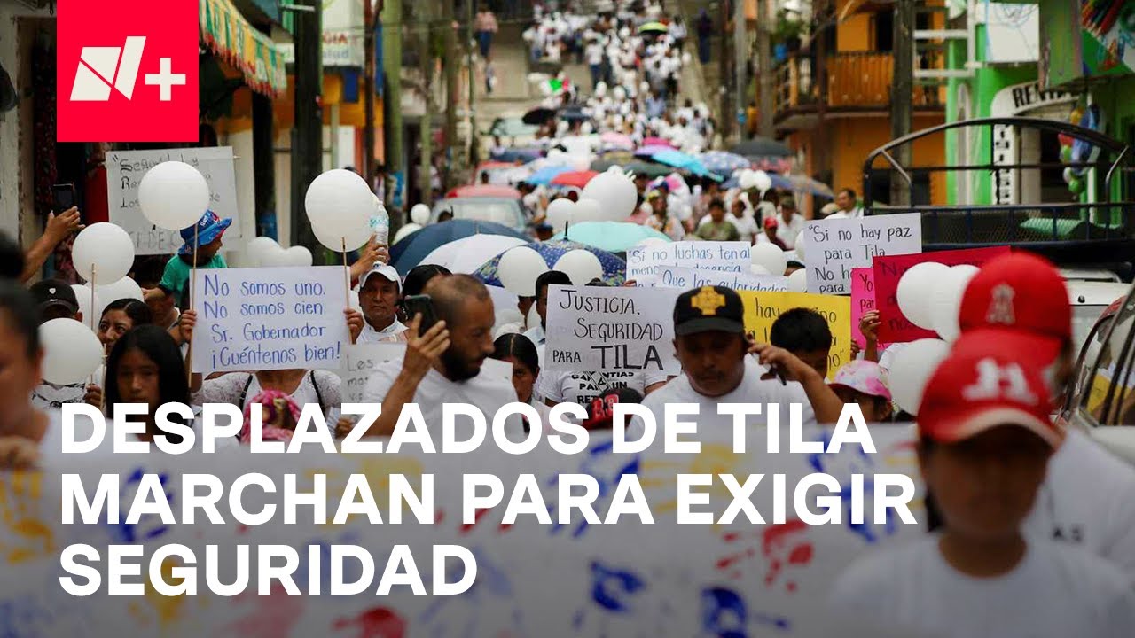 Desplazados por la violencia en Tila, Chiapas, marchan para exigir seguridad - En Punto