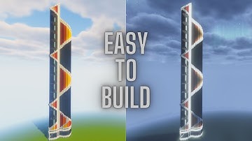 Minecraft Tutorial: Colorful Cyberpunk Skyscraper (Part 1 of 2)