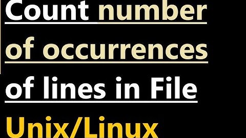 Count number of occurrences of lines in Unix