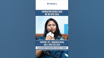 Foundation Course built my base for UPSC