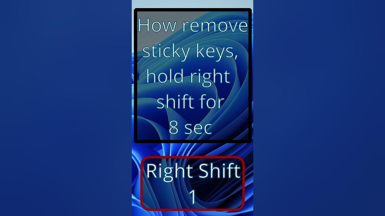 How To Turn Off Sticky Keys Easy YouTube