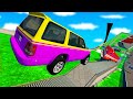 Cars crashes #6 Stairs. Military truck. Cars for kids &amp; Vehicles for children. Cars crashing Beamng