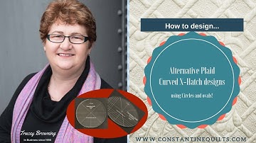 Plaid curved Cross hatching quilting designs