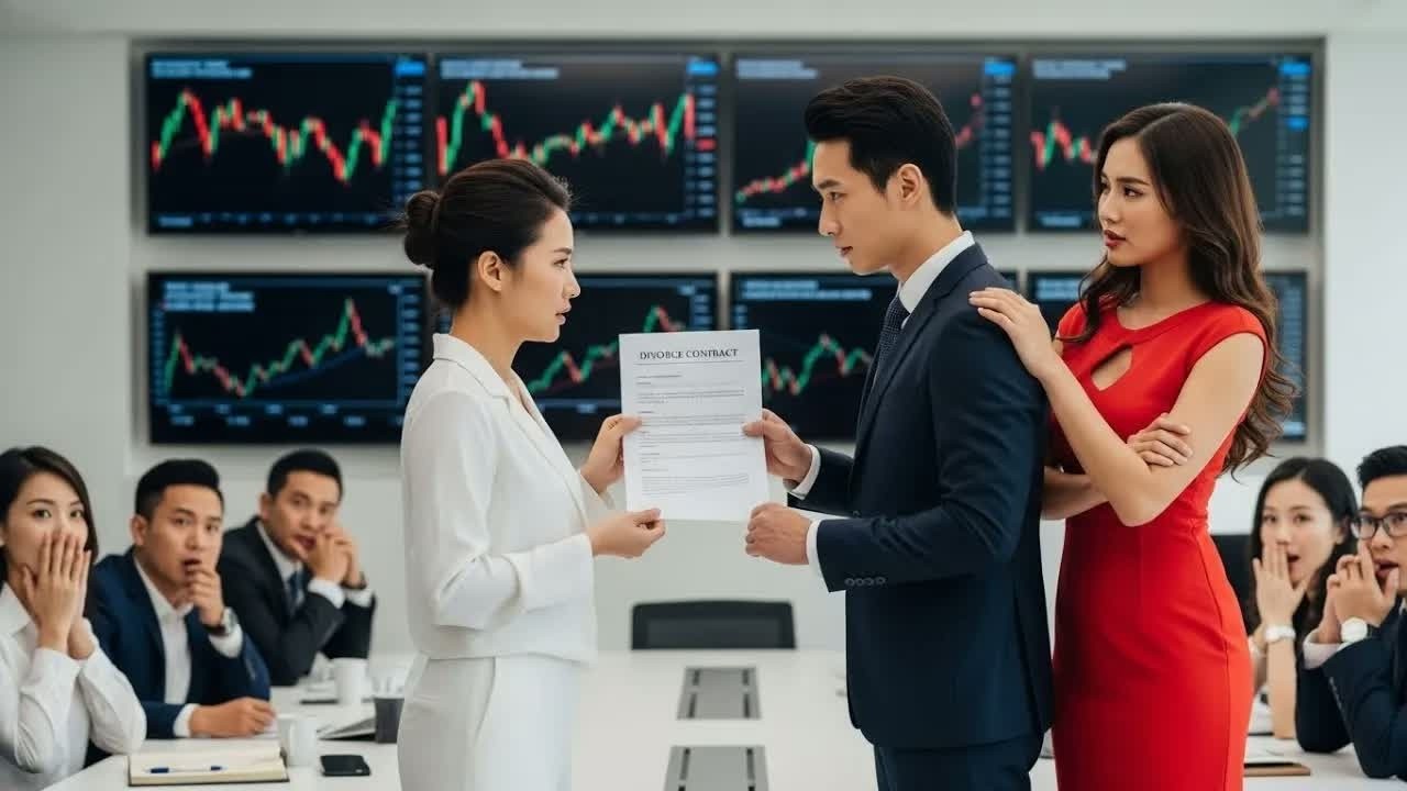 Giữa phòng họp đông người, giám đốc ký hợp đồng ly hôn trao tận tay vợ, 1 giờ sau anh quỳ xuống vì b