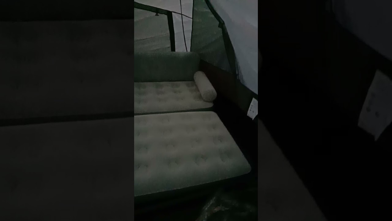 Kmart Sofa and king size air bed for camping