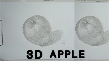 How to Draw An Apple in Pencil || step by step how to use pencil strokes || 3D apple easy drawing