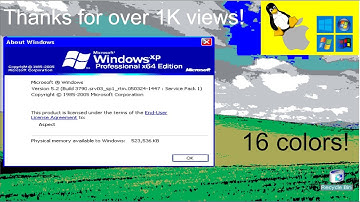 Windows XP in 16 colors (4-bit)