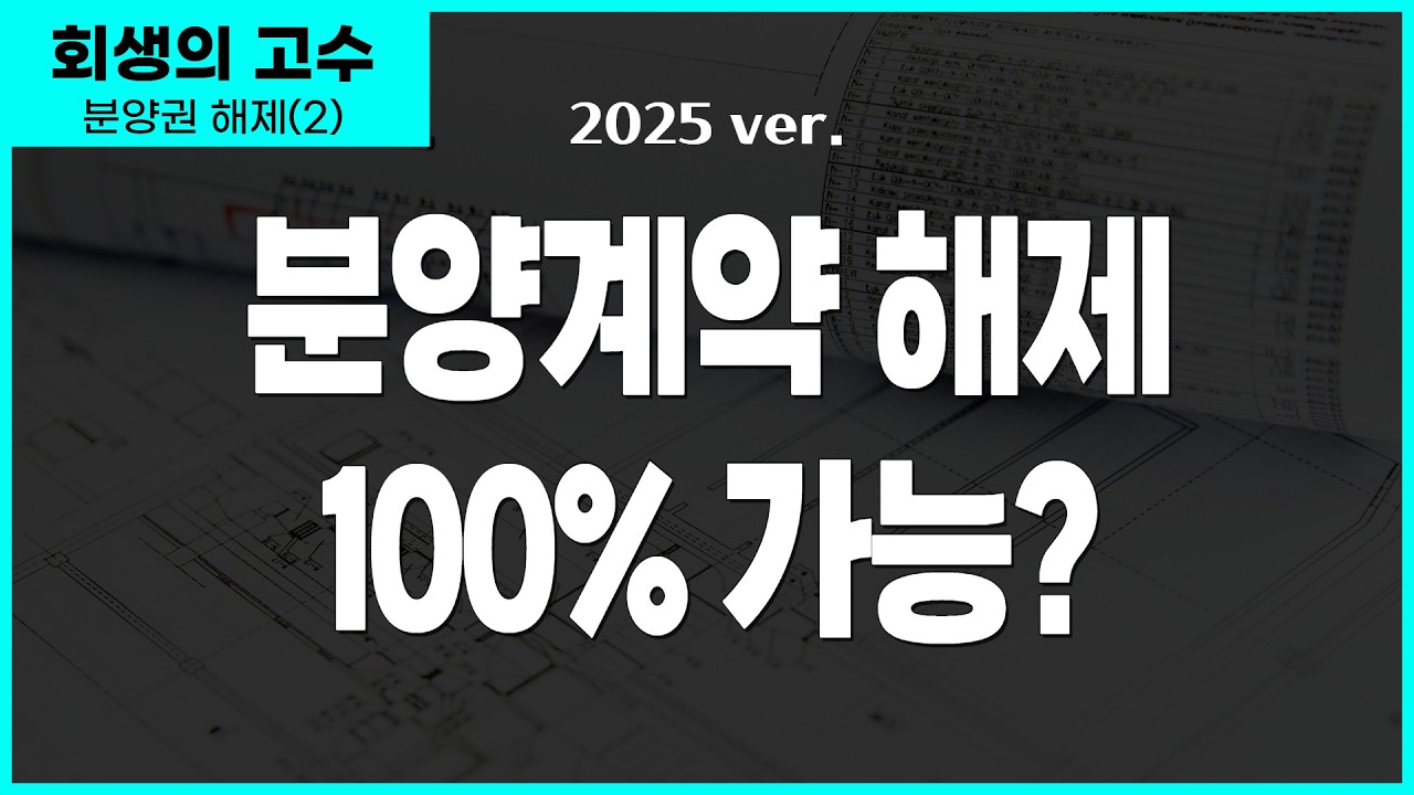 개인회생 중 분양계약 해제, 완벽히 이해하고 신청하세요. 잘못하면 진짜로 망합니다 영상 미리보기
