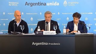 Alberto Fernández extiendió la cuarentena