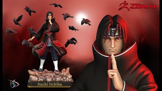 Itachi Uchiha Zbrush Sculpting 3D Modelling Naruto Shippuden