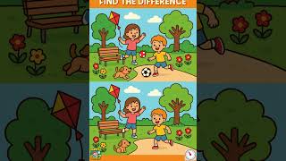 Spot the Hidden Differences in the Park! 🌳⚽ Can You Find Them All? | Papeeta Puzzles #Shorts