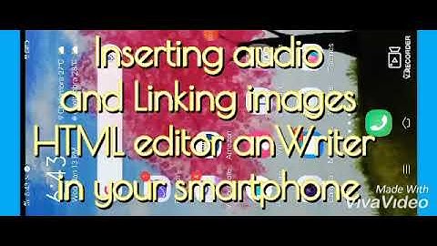 HTML Edit using anWriter , Inserting image link and audio
