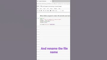 2.98 Write a python program to create a file & write some text and rename the file name?