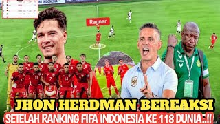 JHON HERDMAN'S REACTION AFTER THE INDONESIAN NATIONAL TEAM'S FIFA RANKING REACHED 118TH IN THE WO...