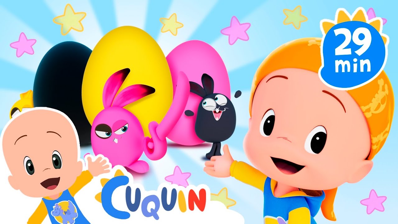 Huevos de Granja de Colores | Coches y cubos de formas mágicos | Caricaturas educativas con Cuquín