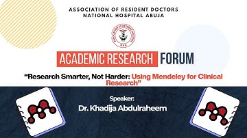 ARD-NHA Academic Forum: Using Mendeley as a Reference Manager