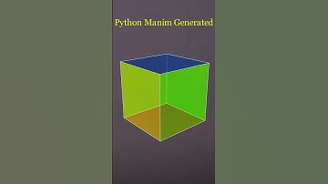 Python Manim Horror Inspired 3D Cube. Simple Minimalist Modern Concept Art. Thunder and Lightning.