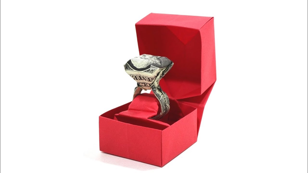Origami Dollar bill Diamond Ring tutorial 折り紙 ダイヤの指輪 - YouTube