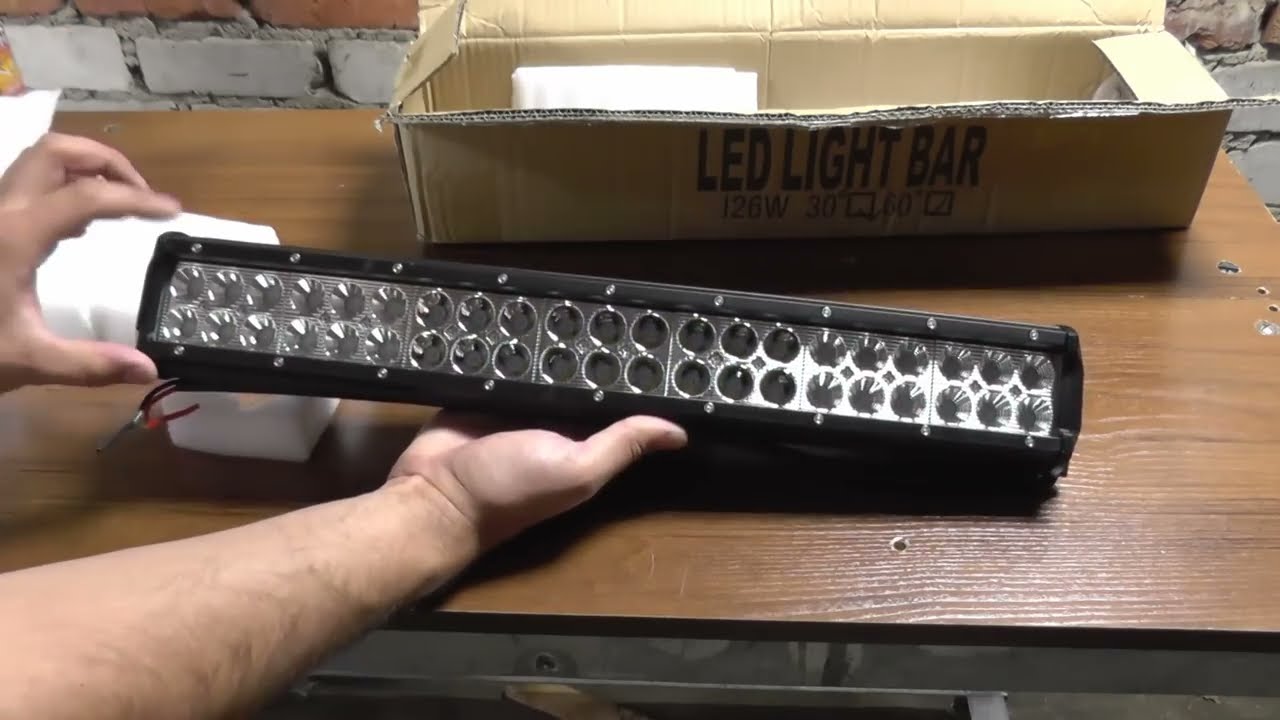 ОЧЕНЬ МОЩНЫЙ СВЕТ — 126W Led Bar Combo / ОБЗОР LED ФАРЫ для OFFROAD + распаковка