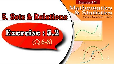 Exercise 5.2 Sets and Realations chapter 5 class 11 (Q.6-8) | 5.2 maths class 11