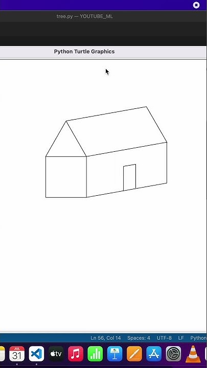 Create a House using python turtle part -19 #shorts #design ...