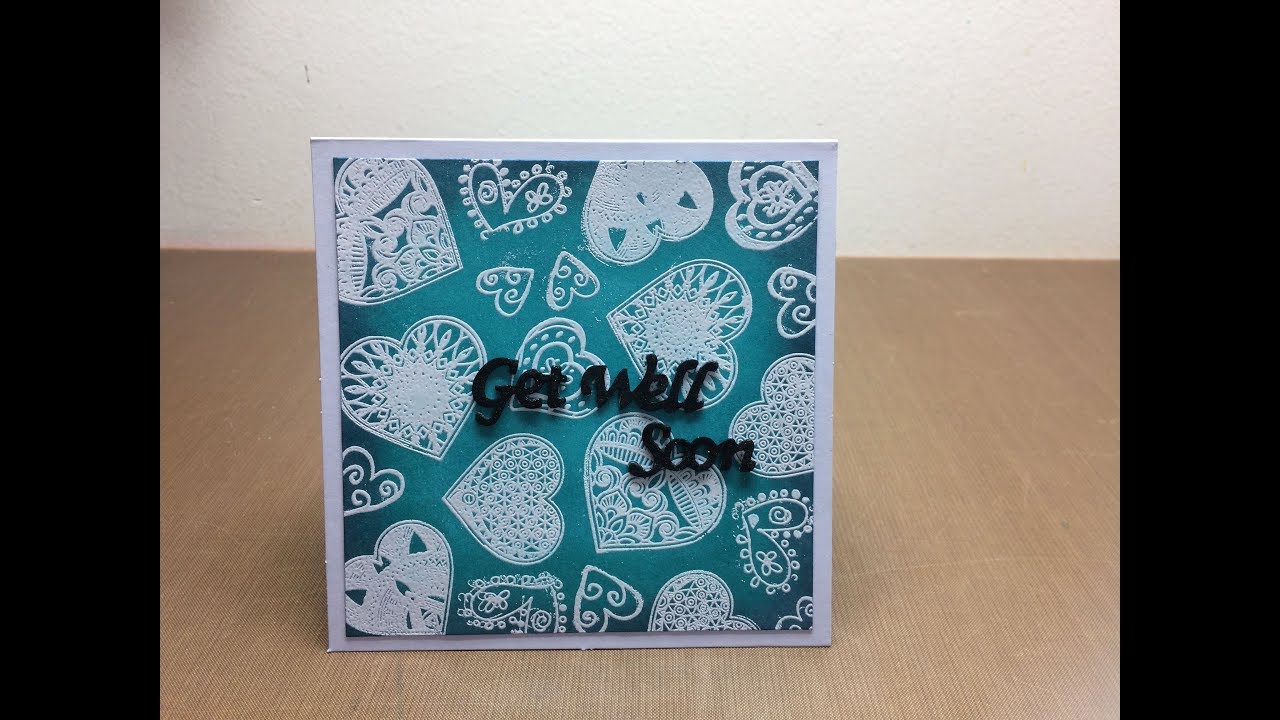 Emboss resist with distress ink - YouTube