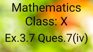 Solve the pair of linear equations:(iv) (a – b)x   (a   b) y = a2– 2ab – b2; (a   b)(x   y) = a2  b2