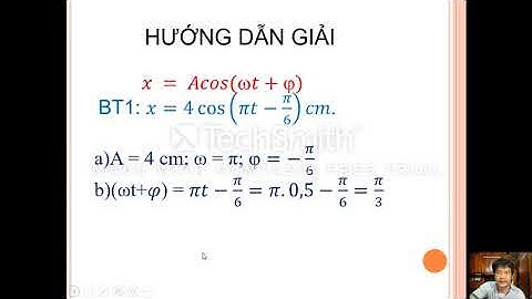 Một vật dao động điều hoà theo phương trình cm biên độ dao động và tần số góc của vật